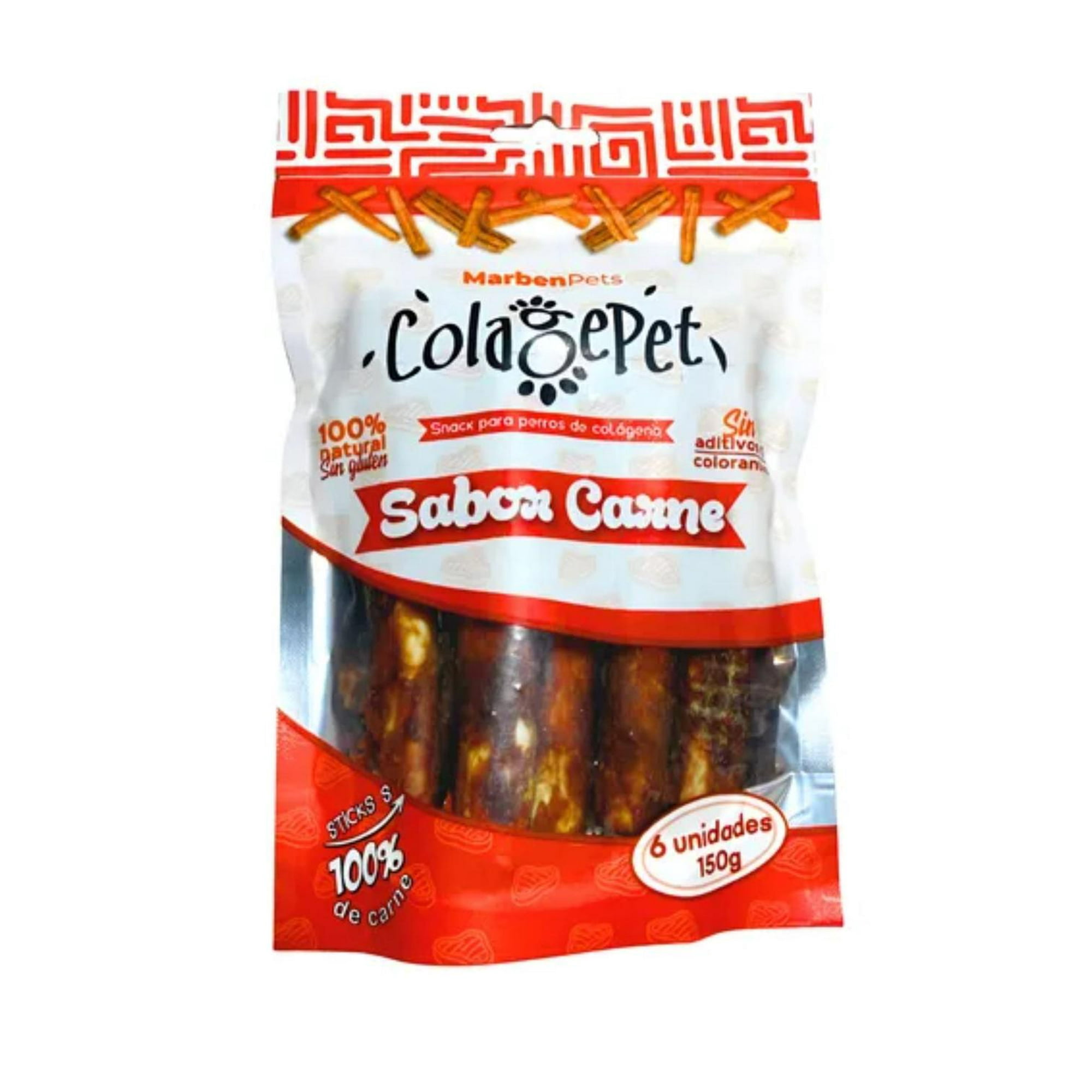 Snack Colagepet Carne S 6 Pcs Doypack 150g