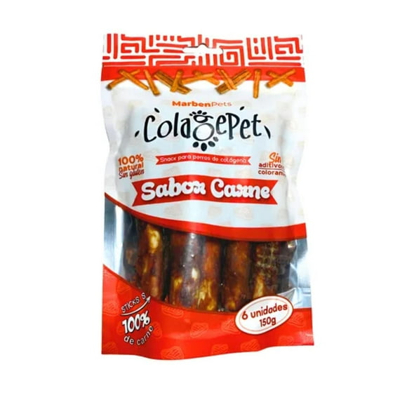 Snack Colagepet Carne S 6 Pcs Doypack 150g