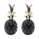 thumbnail image 1 of Set 2 Figuras Piñas Decorativas De Ceramica Adorno Decohogar negro, 1 of 10