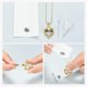 thumbnail image 3 of Collar relicario cenizas o recuerdos corazon dorado circon de fantasia, 3 of 3
