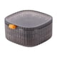 thumbnail image 5 of Caja De Almacenamiento De Joyas Apilable Con Tapa Transparente Para Aretes Tocador Encimera Marrón, 5 of 5