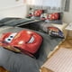 thumbnail image 1 of Cars Piston Cup Circuit Blue, Red, And Yellow, Lightning McQueen And Mater 3 Piece Toddler Bed Set - Comforter, 1 of 5