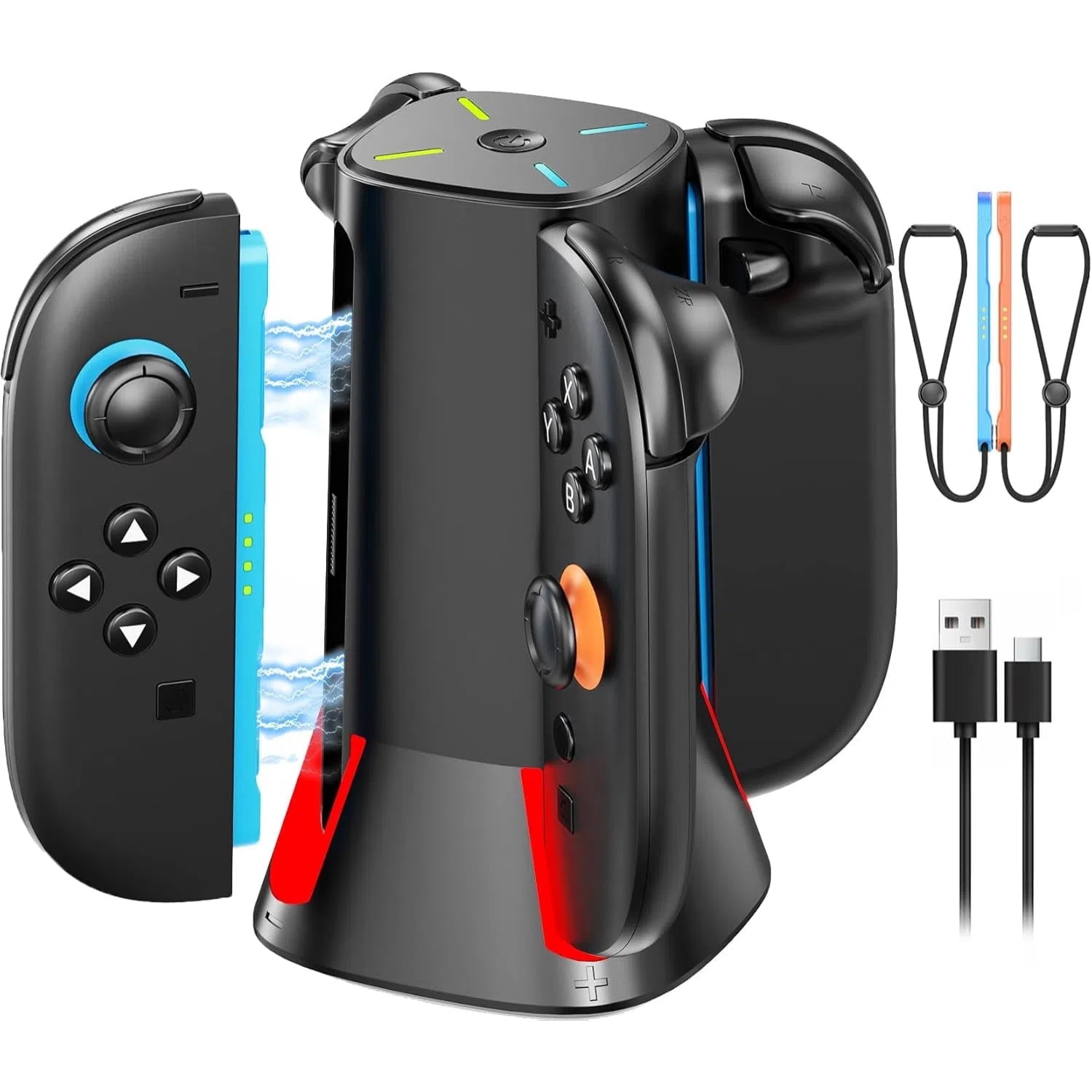 Base De Carga Aaronmei Para Nintendo Switch 2 Joy-cons Negro