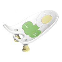 Magideal - Asiento De Baño Para Bebé, Asiento De Baño Para Niños Pequeños, Antideslizante Con Ventosa, Alfombrilla Para Sentarse Para Bañarse Para Niños Recién Nacidos De 6 A 18 Meses, Blanco