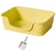 thumbnail image 3 of Cajas de arena para gatos Bandeja de arena tamizada Bandeja de arena para gatos de gran espacio con diseño rebajado para estaciones Inodoro para gatos amarillo, 3 of 5