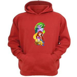 Genérico - Polerón Canguro Sirena Marina Rojo Talla M Unisex