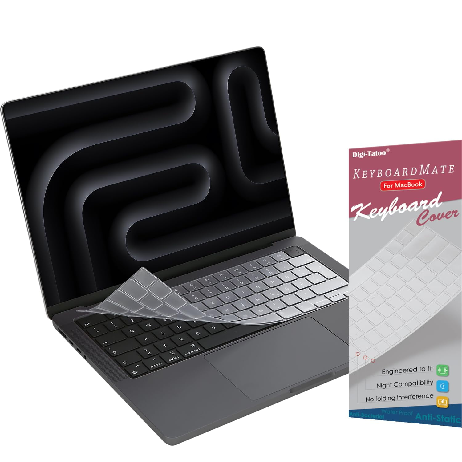 Funda De Teclado Digi-tatoo Con Diseño Europeo Para Macbook Pro 14/16 Air 13/15