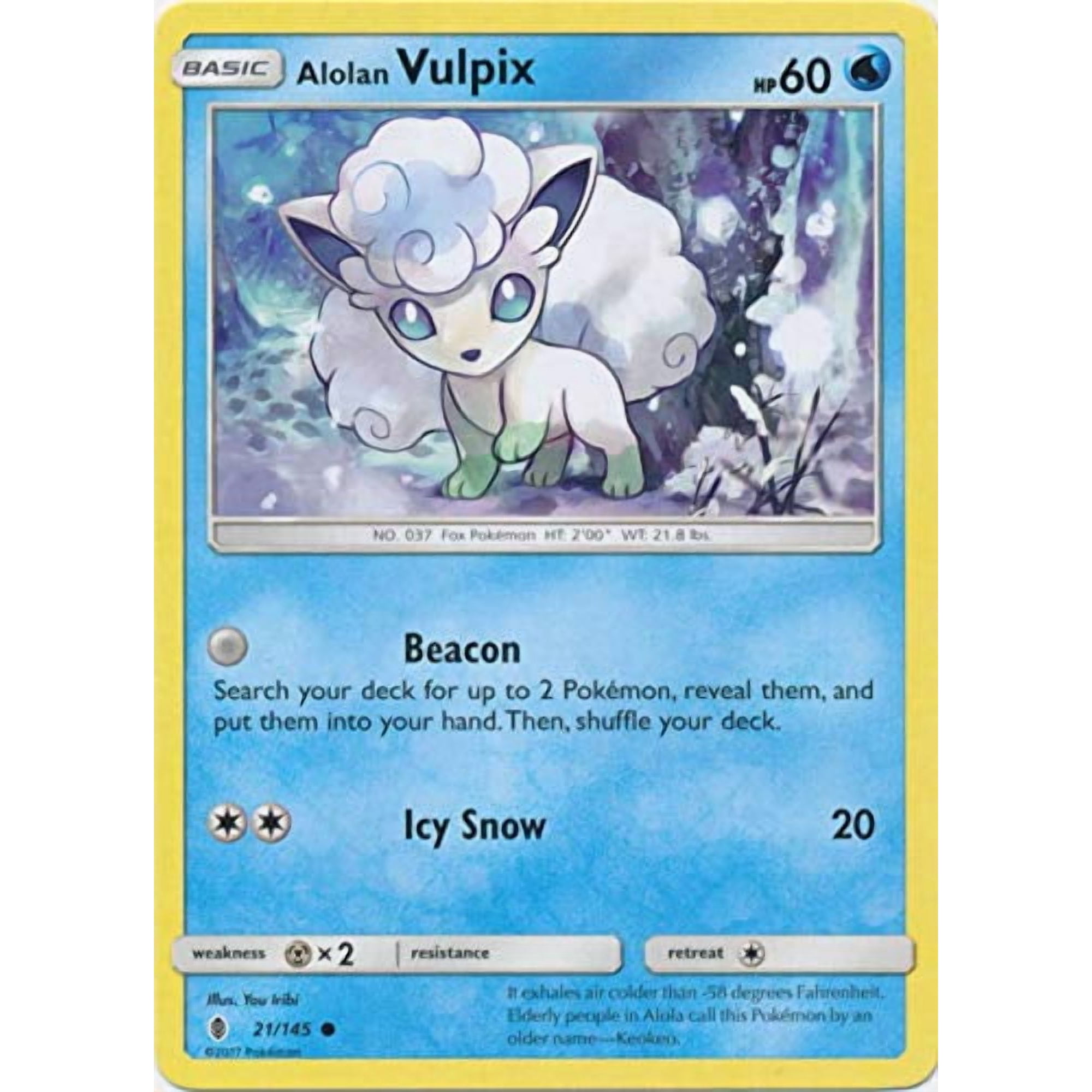 Carta Pokémon Vulpix De Alola 21/145 Sm Guardianes Ascendentes