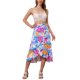 thumbnail image 2 of INSPIRE CHIC Falda de Mujer Estampado Floral Tropical Volante Lazo Autonudable Abertura Playa Hawaiana Envolvente Falda Rosa M, 2 of 6
