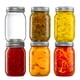thumbnail image 1 of Frascos Mason GLING de vidrio de boca regular de 16 oz con tapas herméticas x6, 1 of 6
