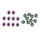 thumbnail image 1 of 20x Cuentas Traseras Planas Botón Adornos Para Hacer Tarjetas Verde Morado Oscuro, 1 of 4