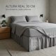 thumbnail image 2 of Faldon para Cama 1,5 Plazas 105x200 cm Gris Oscuro Cubre Base y Somier Plisado, 2 of 3