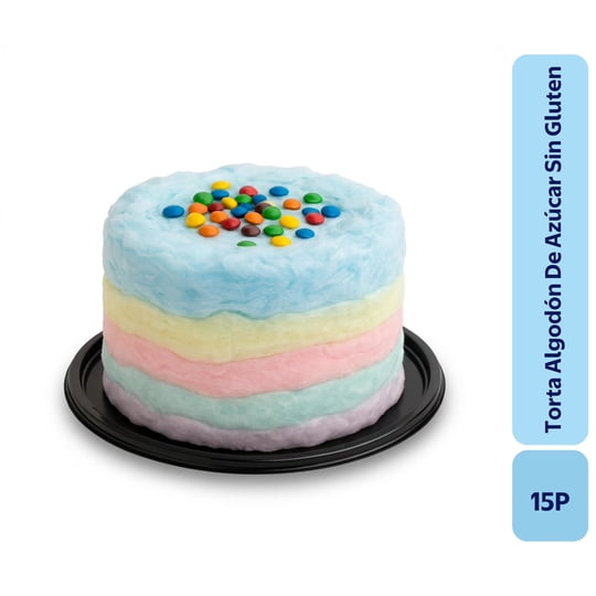 Torta Algodón De Azúcar Sin Gluten 15p 400 g Tasty