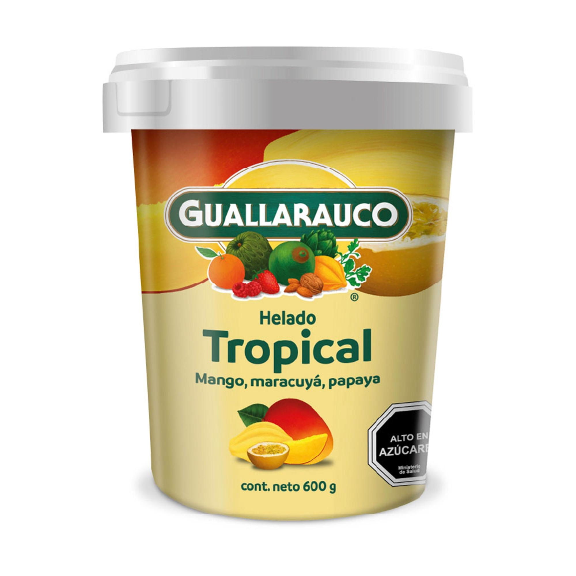 Helado Sabor Tropical Pote 600 g Guallarauco