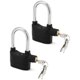 thumbnail image 1 of Candado QWORK antirrobo de 110 dB, paquete de 2, negro, 1 of 8