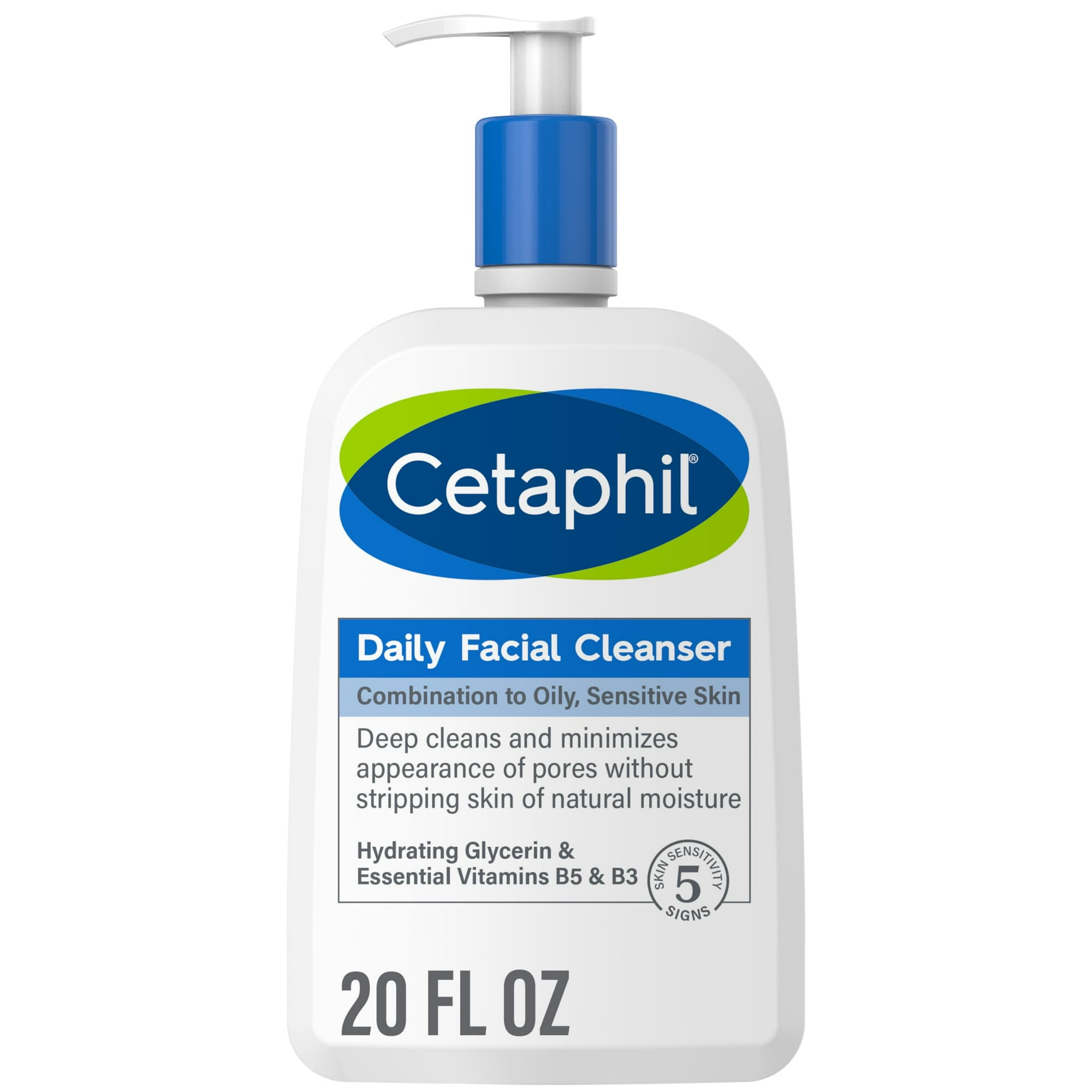 Limpiador Facial Diario Face Wash Cetaphil, 591 Ml, Para Personas Sensibles