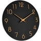thumbnail image 1 of Reloj de pared moderno de 10 pulgadas, silencioso, funciona con pilas, de cuarzo, redondo, decorativo, para oficina, aula, escuela, negro, F175539, 1 of 5