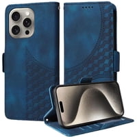 Carcasa Foxdock Iphone 15 Pro Max De Cuero Pu, Diseño Acolchado Clásico, Protección Contra Caídas Y Rayones