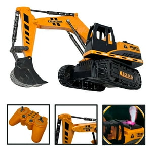Aspor - Auto A Control Excavadora Con Luces Humo Brazo Electrico