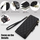 thumbnail image 5 of Para iPhone 12 Pro Max Funda Tipo Cartera con Bloqueo RFID, Funda de Teléfono Tipo Bolso Cruzado con 9 Ranuras para Tarjetas, Bolsillo con Cierre y Correa Desmontable, Negro, para iPhone 12 Pro Max, 5 of 9