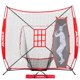 thumbnail image 1 of Red de práctica AOLIGEIJS 213 cm × 213 cm con bateador de entrenamiento, 1 of 8