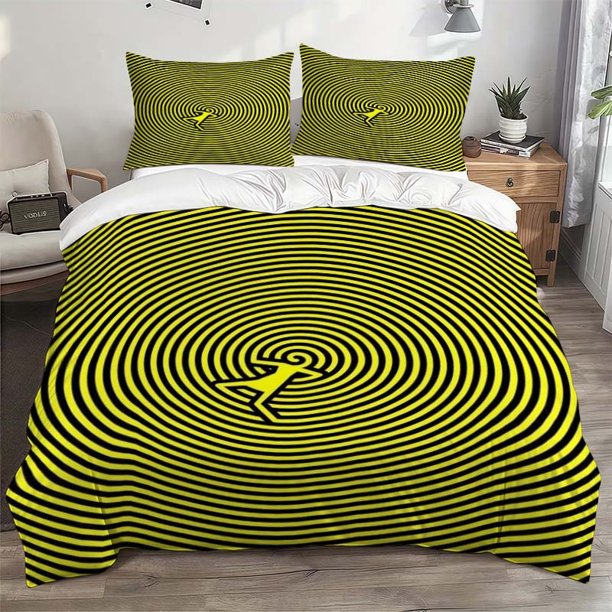 Psychedelic Art Dynamic Spiral Theme Bedding Set Duvet Cover and Pillowcase Set