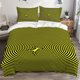 thumbnail image 1 of Psychedelic Art Dynamic Spiral Theme Bedding Set Duvet Cover and Pillowcase Set, 1 of 5
