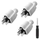 thumbnail image 1 of Enchufe OFOAEEA de 3 clavijas, paquete de 3, blanco, 15 A 125 V, 1 of 9