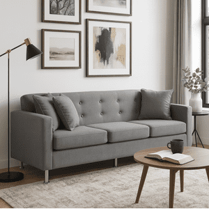 Mbc - Sofá 3 Cuerpos New Mallorca Tela Lino Grafito