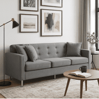 Mbc - Sofá 3 Cuerpos New Mallorca Tela Lino Grafito