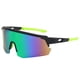 thumbnail image 2 of POLASUP GAFAS LENTES DE SOL Gafas de sol deportivas con lentes iridiscentes verde-azul y montura negra con detalles neón. Diseño aerodinámico, protección UV 400. Perfectas para ciclismo, 2 of 6