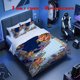 thumbnail image 1 of 3pcs Floral Pattern Themed Printed Bedding Set Duvet Cover and Pillowcases, 1 of 5