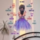 thumbnail image 3 of Pegatinas de pared con diseño de mariposas para niña, calcomanía de pared con diseño de hada de las flores, mural de pared floral morado, mariposas coloridas, decoración de pared para dormitorio de ni, 3 of 6