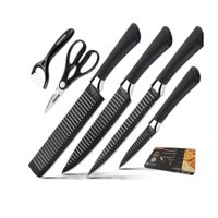 Click Ventas - Set De 6 Cuchillos Juego Cuchillos Cocina Tijera Pelador