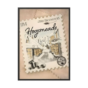 Creango - Cuadro Poster Enmarcado Harry Potter Hosgmeade Decorativo