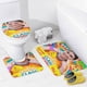 thumbnail image 4 of El aula de Caitie-theme 4-Piece Shower Curtain Set with Rugs, Waterproof Bathroom Decor Set Includes Bath Mat, U-Shaped Rug, Toilet Lid Cover and Curtain with Hooks, 4 of 6