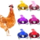 thumbnail image 1 of 6 sombreros de pollo para gallinas, mascotas pequeñas, divertidos accesorios de pollo, sombrero de copa de plumas con elástico ajustable., 1 of 7