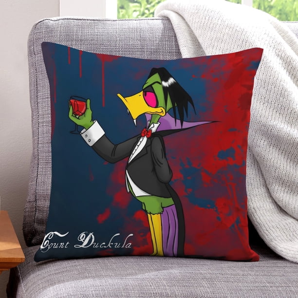 Conde Duckula Fundas de almohada de terciopelo con tema, regalos de funda de almohada, decoración para el hogar, cojín de lanzar, regalo de cumpleaños para fans y parejas.30*30cm.