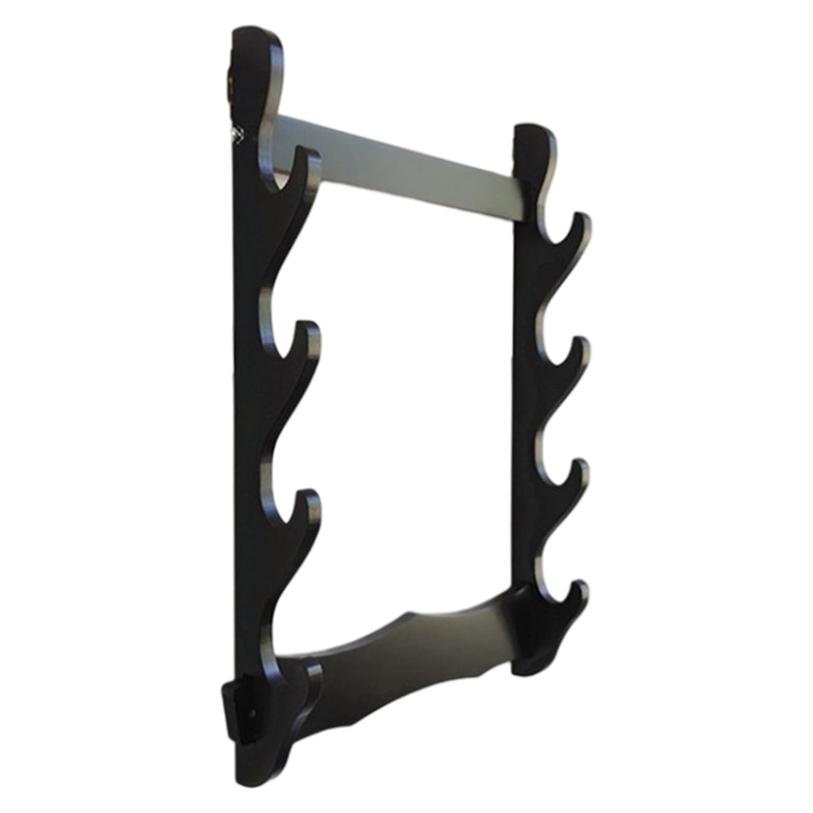 Magideal - Soporte De Soporte De Almacenamiento Soporte De Suspensión Soporte De Montaje En Pared Estante De Exhibición Para Wakizashi Tanto 4 Niveles 35X51Cm