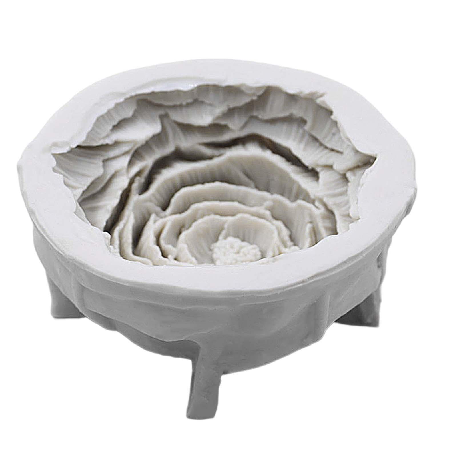 Bothyi - Modelo De Peonía, Resina De Silicona De Flor Duradera Diy Para Adorno De Chocolate, Fondant