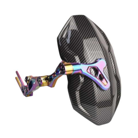 Magideal - Guardabarros Trasero Para Rueda De Motocicleta, Protector Contra Salpicaduras, Fibra De Carbono, Protector, Accesorios Para Motocicleta, Reinstalación