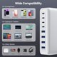 thumbnail image 3 of Estación de carga GKUTW USB-C de 200 W, 8 puertos para MacBook Pro/Air, 3 of 7