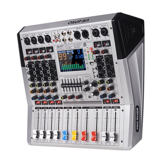 Mesa de Mezclas Yamnweo VR-6 PRO 550W Bluetooth DSP