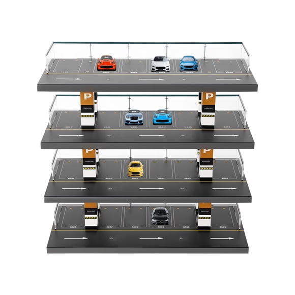 Vitrina Para Autos A Escala 1 64 Con Base Tipo Estacionamiento