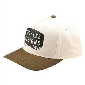 Jockey Troy Lee Curved Stamp Vintage White/Olive Oska