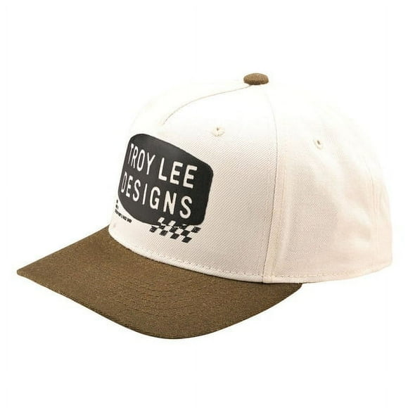 Jockey troy lee curved stamp vintage white/olive oska