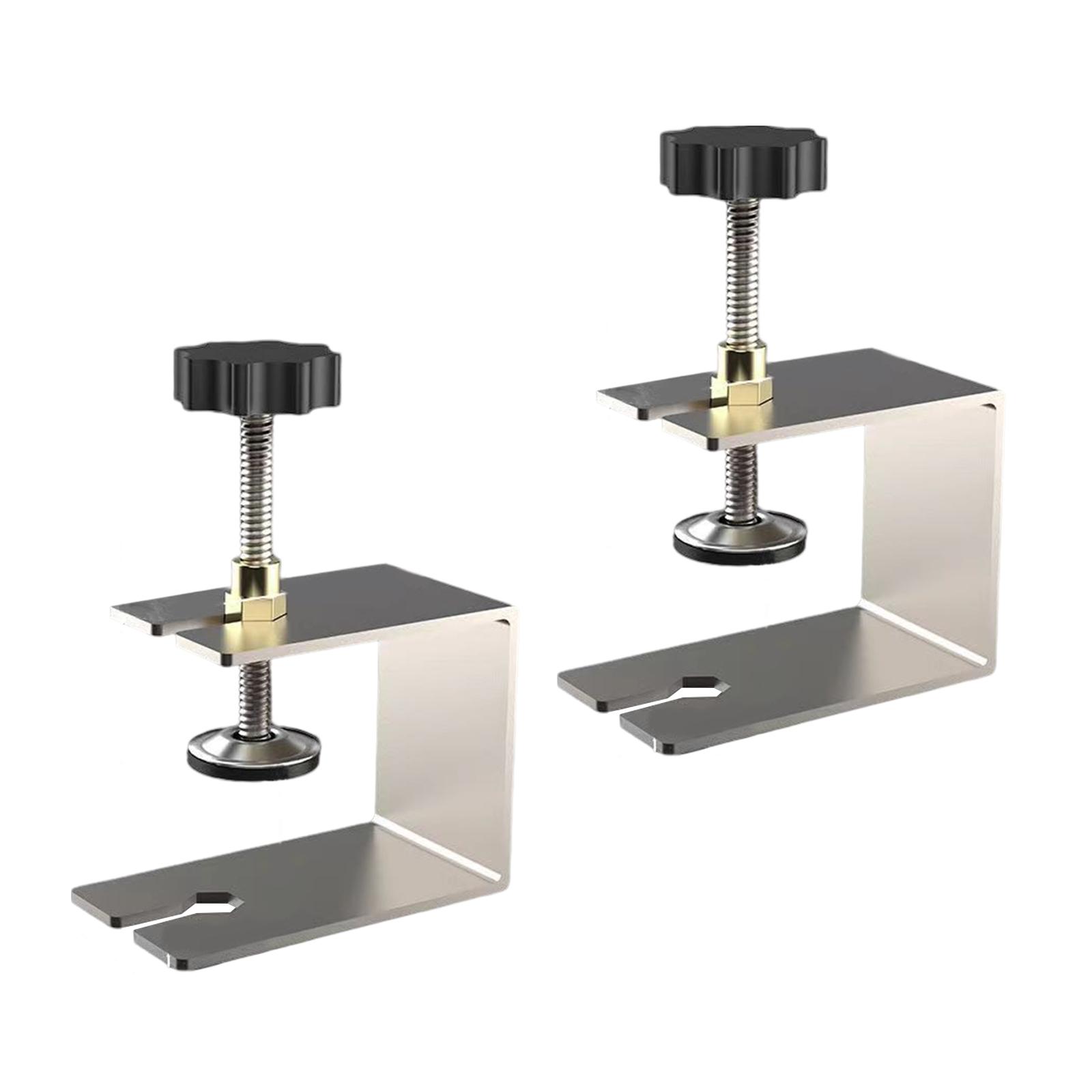 Magideal - Abrazaderas De Instalación Frontal De Cajón De Armario De 2 Uds, Abrazaderas De Carpintería De Acero Inoxidable Herramientas Cajón Instalación Rápida , 8Cmx7Cmx5.8Cm