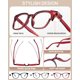 thumbnail image 3 of Gafas de Lectura AEZUNI Montura Grande Cuadrada Roja 1.50, 3 of 6