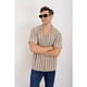 thumbnail image 3 of Camisa Hombre Hilo Algodon Verano Diseño Lineas Calidad Premium 7225, 3 of 4