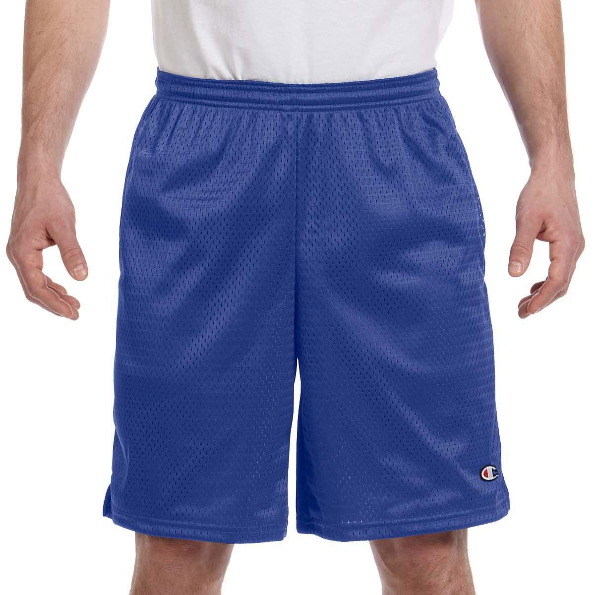 Pantalones Cortos Champion Long Mesh Para Hombre, Atléticos, Color Azul Real, Talla L